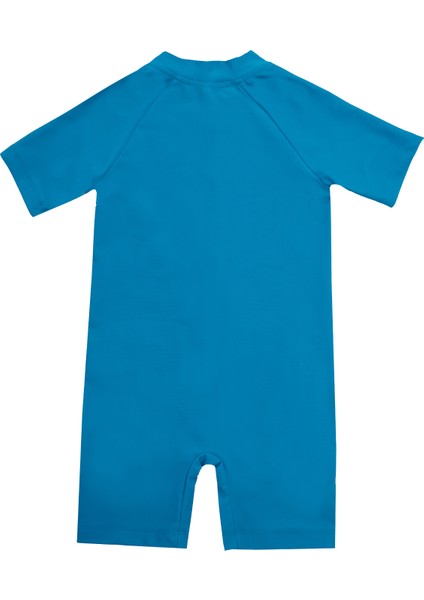 Uv Korumalı Tulum Kısa Kollu Şortlu Çocuk Yüzücü Mayo Clous 5155 Mavi fiyatları