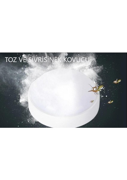 Balkon Lambası Artos 15W Beyaz Kasa Yuvarlak Banyo Lambası 6400K Beyaz LED Işık Teras Tavan Lambası