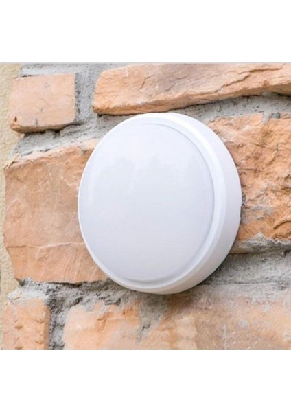 Balkon Lambası Artos 15W Beyaz Kasa Yuvarlak Banyo Lambası 6400K Beyaz LED Işık Teras Tavan Lambası