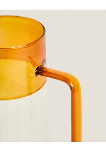 Turuncu Detaylı Cam Sürahi 1600 ml