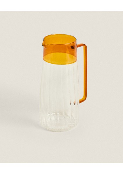 Turuncu Detaylı Cam Sürahi 1600 ml