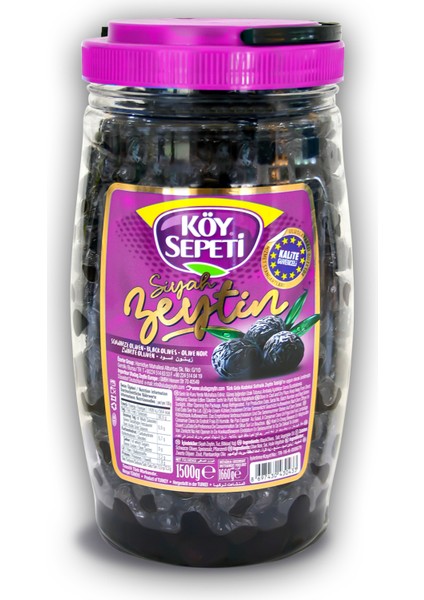 Gemlik Sofralık Siyah Zeytin 1500 gr