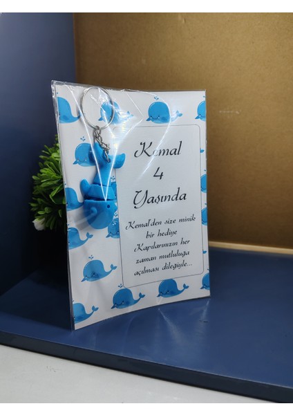 Balık Temalı Kartlı Anahtarlık Hediyelik 15 x 10 cm Kart (25 Adet )