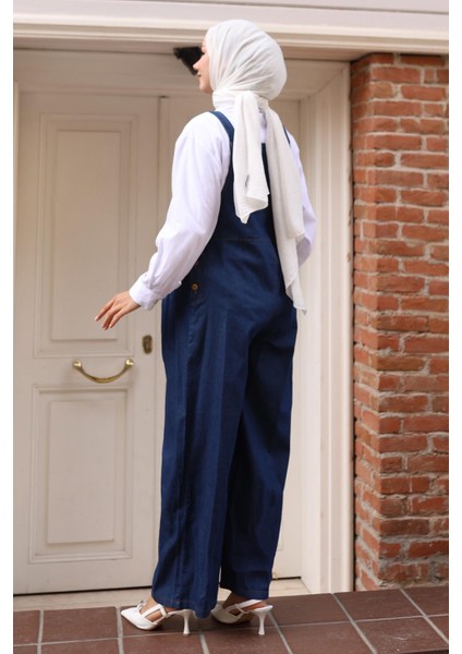 Kanguru Cepli Hamile Tulum Koyu Mavi Kot Kumaş Kadınlar İçin Şık Tasarım fırsatları