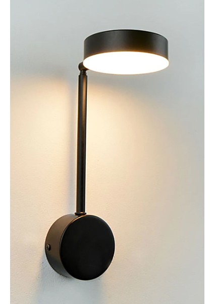 Şık Siyah Metal LED Yanıp Okuma Işıklandırması, Yatak Yanı Dekorasyon Ürünü