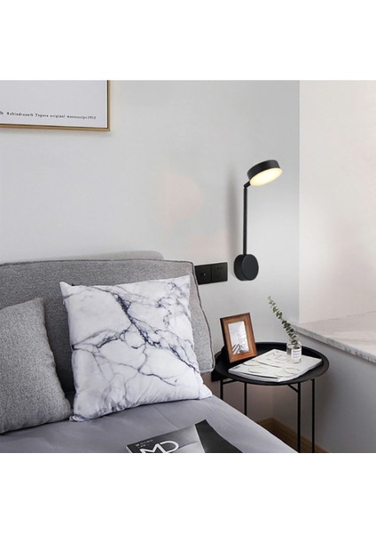 Şık Siyah Metal LED Yanıp Okuma Işıklandırması, Yatak Yanı Dekorasyon Ürünü modelleri