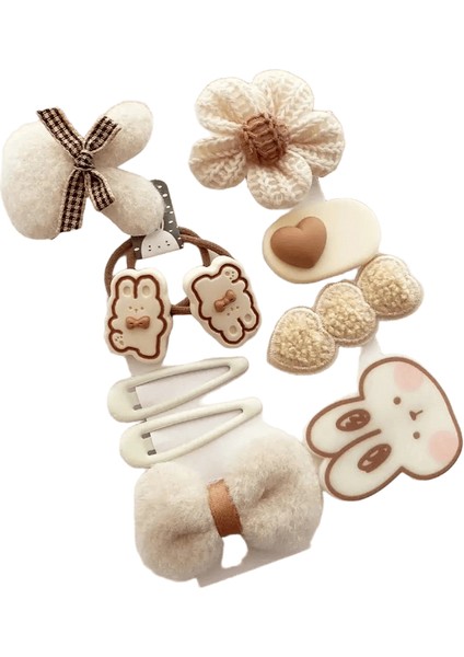 9 Adet Sevimli Çizgi Film Peluş Saç Klipleri Saç Bağları Set Dekoratif Saç Aksesuarları Kızlar Için Tatil Hediyesi: Tavşan Bej/boyut: Tüm Yards (Yurt Dışından)