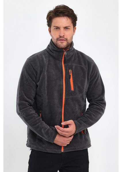 Erkek Polar Tam Fermuarlı 3 Cepli Outdoor Polar Ceket Tactical Flecee Polar-Gns