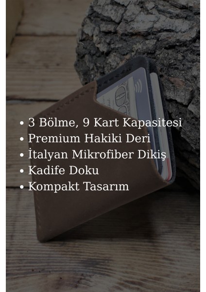 Gerçek Deri El Yapımı Hakiki Deri Kartlık Italyan Dikiş Premium Hakiki Deri Kompakt Kartlık indirimleri