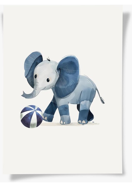 Blue Elephant | Çocuk Odası Tablo