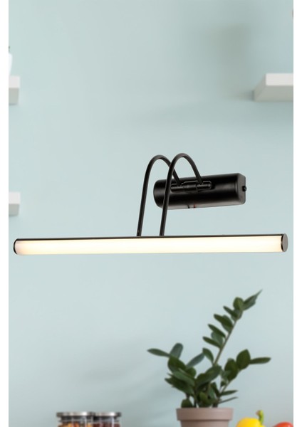 Şık Siyah Ledli Aplik, modern ve estetik aydınlatma çözümü, alüminyum materyal