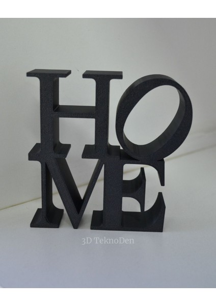 Home Yazılı Dekor - Home Siyah Dekor - Home Ev Salon Dekoru Modern Şık Dekor