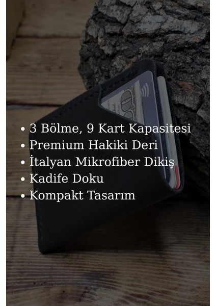 Gerçek Deri El Yapımı Hakiki Deri Kartlık Italyan Dikiş Premium Kadife Hakiki Deri Kompakt Kartlık modelleri