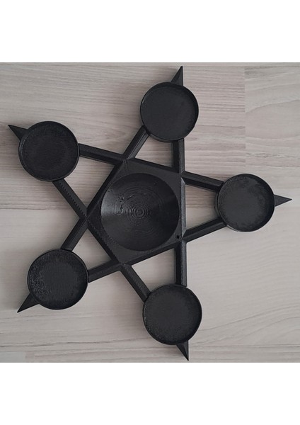 Plastik Pentagram Mumluk,siyah