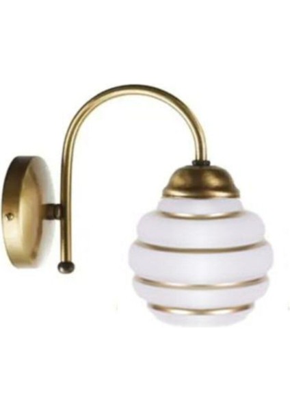 Vintage tarzda şık metal duvar aplikası, sıcak ve özel atmosfer sağlar, E27 duy.