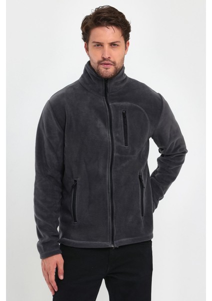 Erkek Polar Tam Fermuarlı 3 Cepli Outdoor Polar Ceket Tactical Flecee Polar-Gns