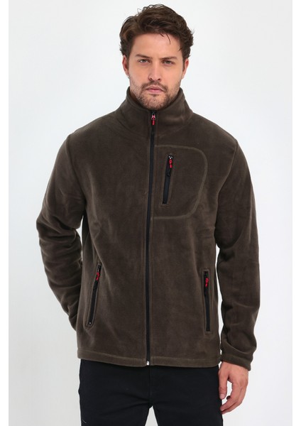 Erkek Polar Tam Fermuarlı 3 Cepli Outdoor Polar Ceket Tactical Flecee Polar-Gns