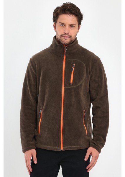 Erkek Polar Tam Fermuarlı 3 Cepli Outdoor Polar Ceket Tactical Flecee Polar-Gns
