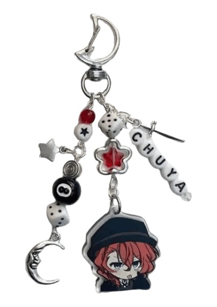 Bsd Dazai Osamu ve Chuuay Anahtarlık Bungou Sokak Köpekleri Soukoku Ilham Anahtarlıkrenk:beyaz (Yurt Dışından)