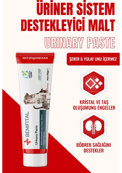 Urinary Paste Kedi ve Köpekler İçin Şeker İlavesiz Uriner Sistem Destekleyici Premium Malt Paste 100 gr fiyatları