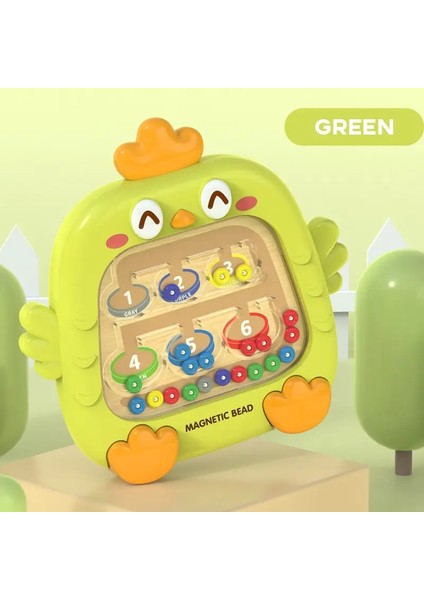 Montessori Sıralama Oyunları Manyetik Renk Numarası Labirent Tahtası Kalem Hareketli Boncuk Oyunları Iyi Motor Becerileri Eğitim ı Kilo Sarı (Yurt Dışından)