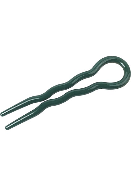 Yeni Tasarım Retro Ettes Saç Çörek U Şekilli Saç Çubukları Klips Saç Tokaları Kızlar Midilli Köfte Başı Tatlı Saç Aksesuarları 6 Koyu Yeşil (Yurt Dışından)