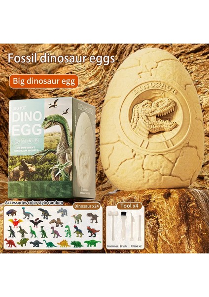 lar Arkeoloji Dig Dinosaur Yumurtası Oyuncak Dinozor Fosiller ve Kız Diy El Yapımı Kör Kutu Kazma Kazma Hazine Puzzlecolor Orta Dinozor Yumurtası (Yurt Dışından)