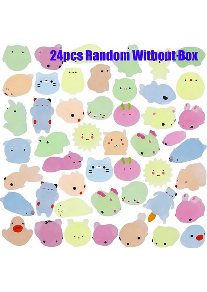 12/36 Pcs Kawaii Hayvanlar Squishies Mochi Squishy Toys Karanlık 24 Pcs (Yurt Dışından)