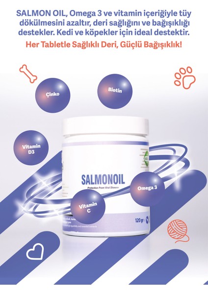 Salmonoil 120G Chew Tablet Köpekler İçin Omega-3 Desteği