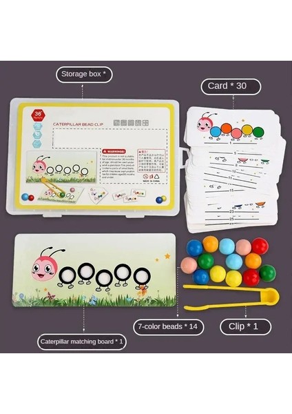 Ahşap Klip Boncuk Oyunları Montessori Renk Eşleşen Bölge Öğrenme Set Ince Hareket Eğitimi Eğitim ı Childrencolor Için Kutu ile Caterpillar (Yurt Dışından)
