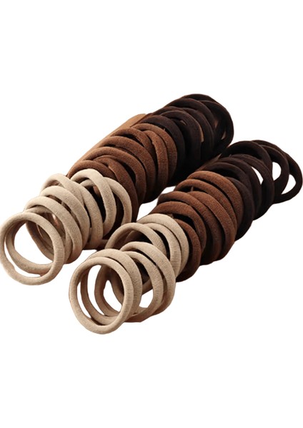 20/50/100 Adet Elastik Saç Bantları Kız Tatlılar Scrunchie Lastik Bant Saç Bağları Klipler Kafa Bandı Saç Aksesuarları Kahve / Boyut 100 Adet (Yurt Dışından)
