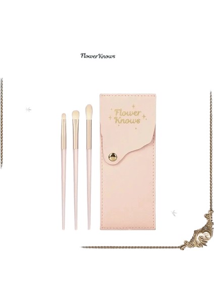 Flower Bilir Brusher Moonlight Denizkızı Allık Fırça Yün Gloos Toz Fosforlu Fırça Demirdesi 3pcs Fırça Seti (Yurt Dışından)