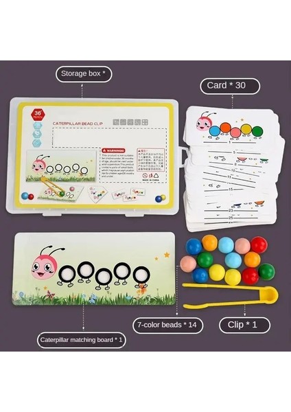 Ahşap Tırtıl Klip Boncuk Oyunları Montessori Oyuncak Eşleşen Parish Öğrenme Güzel Hareket Eğitimi Eğitim Toycolor 1 Set (Yurt Dışından)