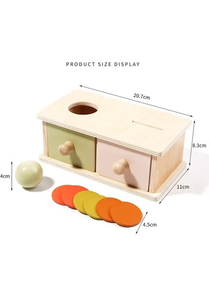 Montessori Madeni Para Atış Renk Şekli Sıralama Eşleşen Bebek ı, 2'si Damla Kutusu Nesne Kalıcı Kutu ， Toddlercolor Için Basit (Yurt Dışından)