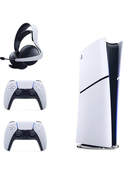 Playstation 5 Slim Ithalatçı + 2. Beyaz Dualsense + Pulse 3D Kablosuz Kulaklık