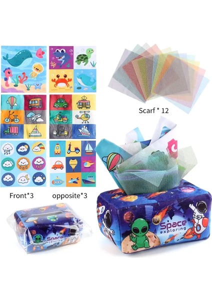 Bebek Doku Kutusu Montessori Eğitim ı Toddler Parmak Egzersizi Için Renkli Yumuşak Duyusal Oyuncak Pomma Ipek Fular 0-18M 115-76 (Yurt Dışından)