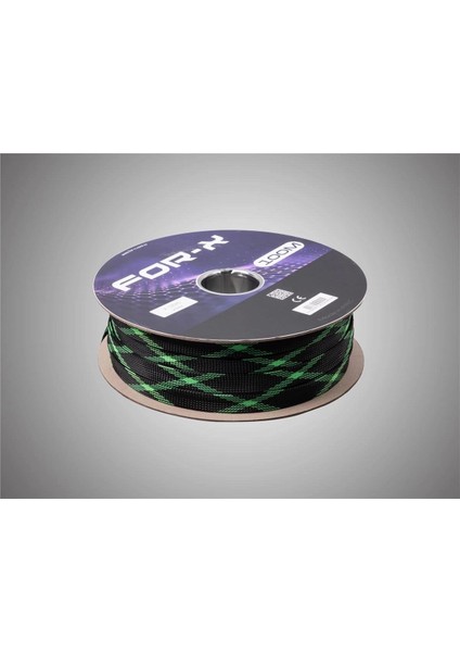 Kablo Çorabı 20MM - 20MM Yeşil Siyah Amfi Kablo Toplayıcı - 1 Metre