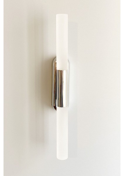 Modern çift kollu krom kaplama LED aydınlatma, metal materyal, bej renk, GU10 duy tipi modelleri