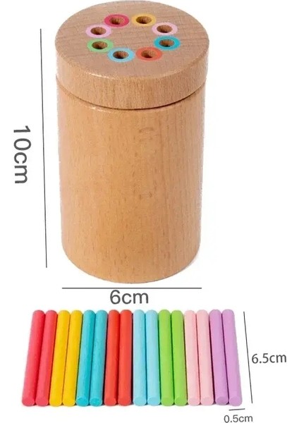 Montessori Ahşap Renk Sıralama Ince Motor ı Şekil Eşleşen Duyusal Oyuncak Toddlerscolor Için Erken Eğitim Bulmaca ı Tek Kapak (Yuvarlak) (Yurt Dışından)