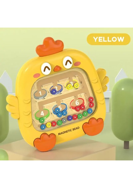 Montessori Sıralama Oyunları Manyetik Renk Numarası Labirent Tahtası Kalem Hareketli Boncuk Oyunları Iyi Motor Becerileri Eğitim ı Kilo Sarı (Yurt Dışından)