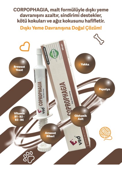 Coprophagia 30ML Malt Kediler İçin Dışkı Yeme Önleyici