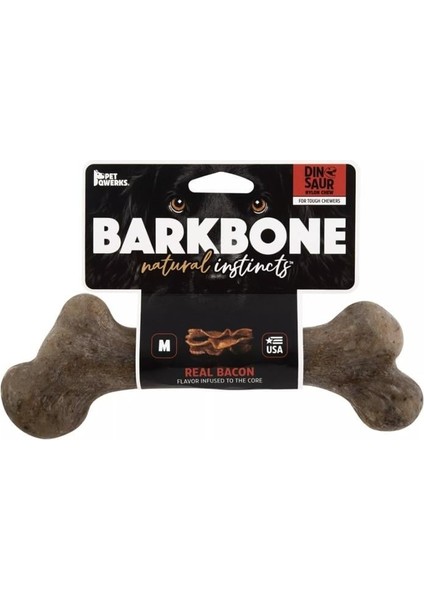 Barkbone Dinosaur Bacon Aromalı Bitmeyen Köpek Çiğneme Kemiği Büyük Boy 25 cm