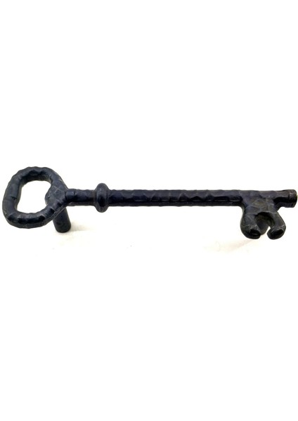 Antika Tarz Dekoratif Pirinç Anahtar Şeklinde Kapı Çekme Kolu, Mobilya, Sandık, Kutu Kulbu - 128MM, Oksit