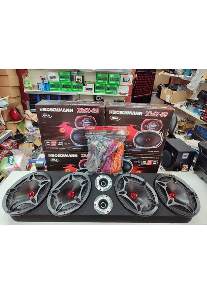 Oval Set 4 Adet 20CM Mid 900W 2 Adet Tweeter Pantizot Kablo Kiti Hediyeli