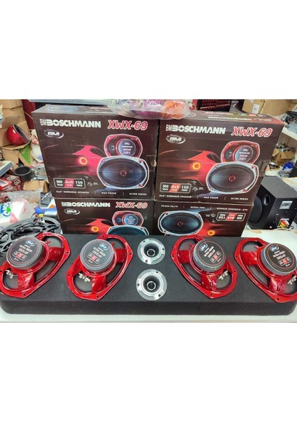 Oval Set 4 Adet 20CM Mid 900W 2 Adet Tweeter Pantizot Kablo Kiti Hediyeli fiyatları