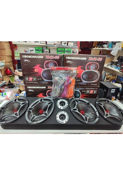 Oval Set 4 Adet 20CM Mid 900W 2 Adet Tweeter Pantizot Kablo Kiti Hediyeli fırsatları