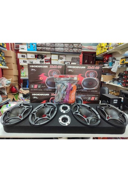 Oval Set 4 Adet 20CM Mid 900W 2 Adet Tweeter Pantizot Kablo Kiti Hediyeli indirimleri