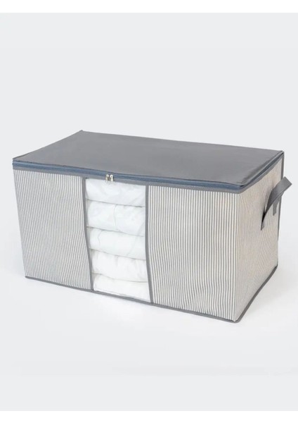 2 Adet Büyük Boy Pencereli Çizgi Desen Baskılı Yastık Yorgan Düzenleyici Hurç Seti 75 x 40 x 40 fiyatları