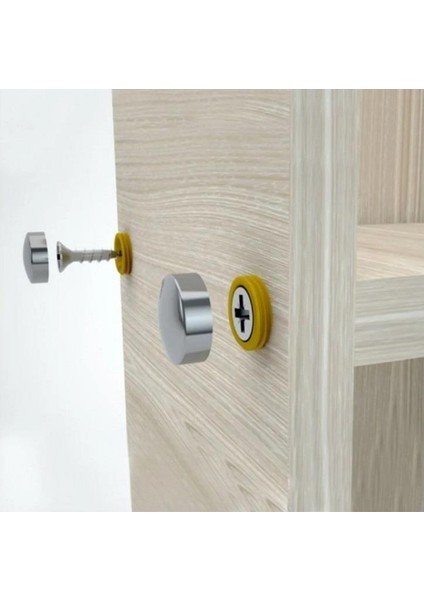 Dekoratif Vida Kapağı Parlak Krom 20MM - 10 Adet