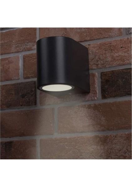 Şık Siyah Aplik, İç ve Dış Mekan Dekorasyonu İçin Beyaz Işık Seçeneği, Plastik Duy Tipi GU10 modelleri